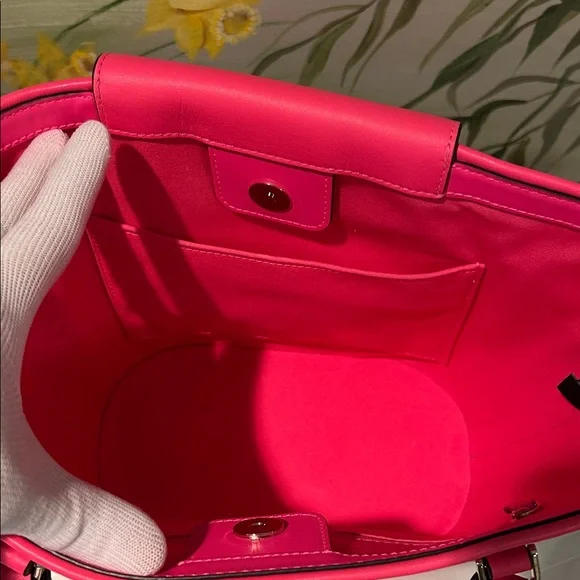 Kate Spade New York Wild Rose Cruise Gingham Wovan Plaid Tote - Picture 9 of 16